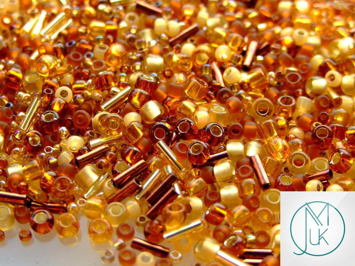 10g TOHO Mix Japanese Seed Beads Kohaku (Amber) Beadacious