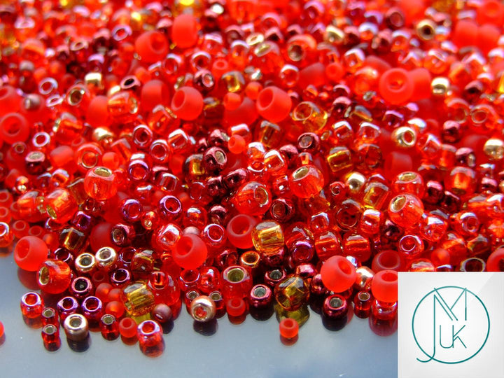 10g TOHO Mix Japanese Seed Beads Momiji (Red) Beadacious