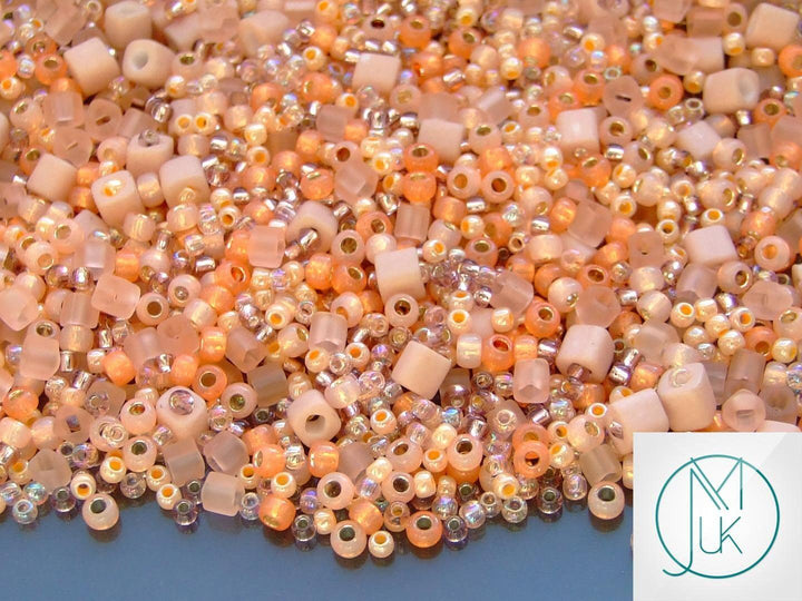 10g TOHO Mix Japanese Seed Beads Piichi (Peach) Beadacious