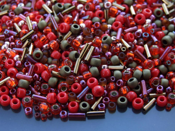 10g TOHO Mix Japanese Seed Beads Samurai (Red Brown) Beadacious