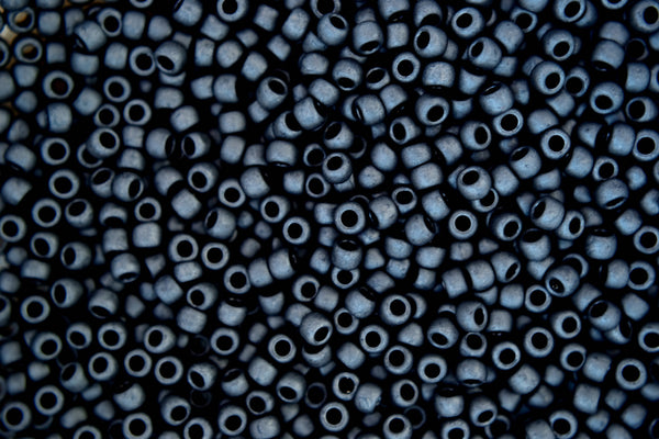 10g TOHO 8/0 Round Japanese Seed Beads 3mm 611 Matte Color Opaque Grey