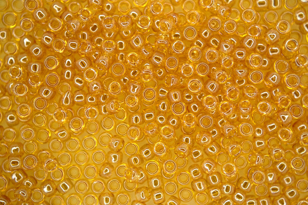 10g TOHO 8/0 Round Japanese Seed Beads 3mm 103 Transparent Light Topaz Luster