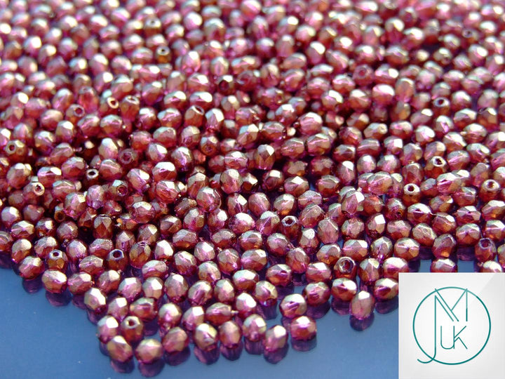 120+ Fire Polished 3mm Czech Seed Beads Halo Cherub Beadacious