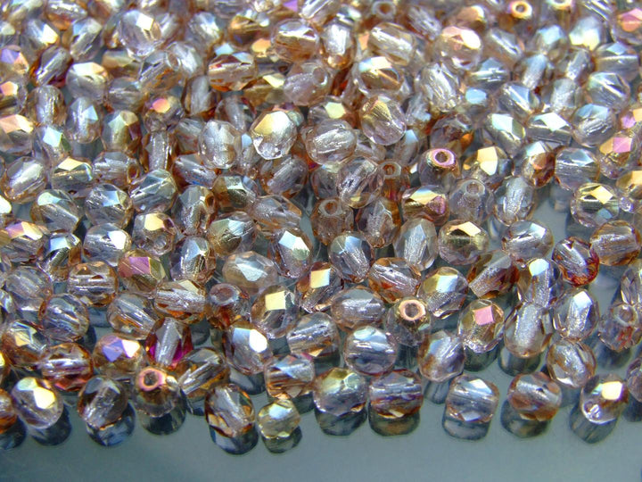 120+ Fire Polished 4mm Czech Seed Beads Twilight Alexandrite Beadacious