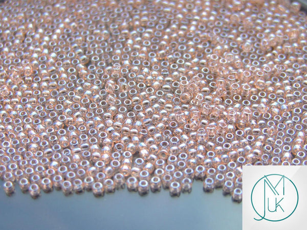 10g TOHO 11/0 Round Japanese Seed Beads 2mm 106 Transparent Rosaline Luster