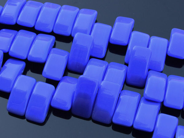 15x Carrier Czech Beads 9x17mm Blue Beadacious