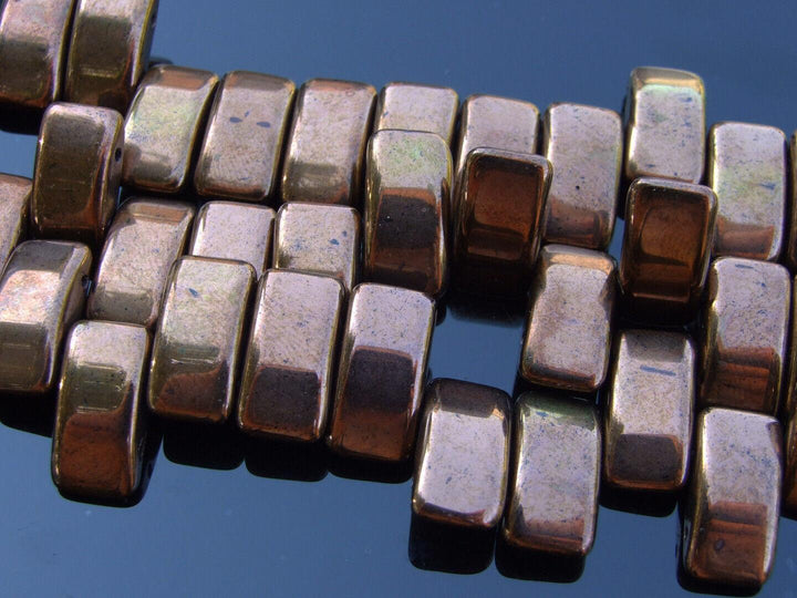 15x Carrier Czech Beads 9x17mm Bronze Beadacious