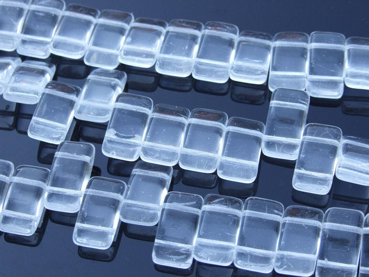 15x Carrier Czech Beads 9x17mm Crystal Beadacious