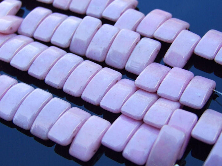 15x Carrier Czech Beads 9x17mm Lilac Luster Beadacious