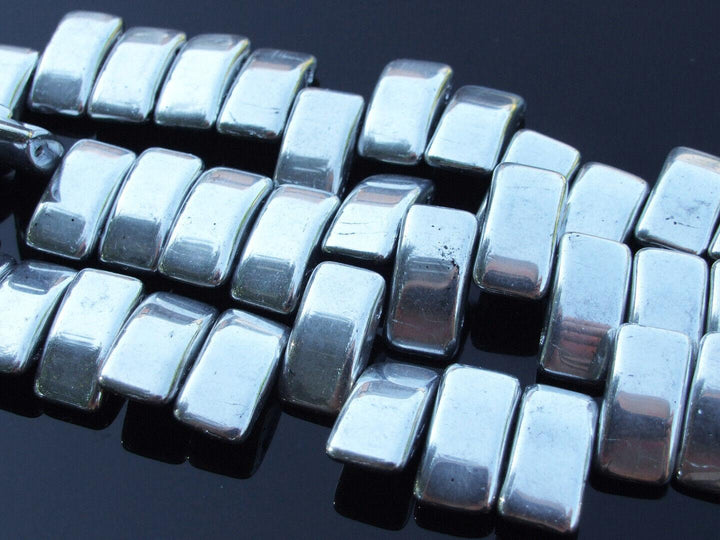 15x Carrier Czech Beads 9x17mm Silver Beadacious