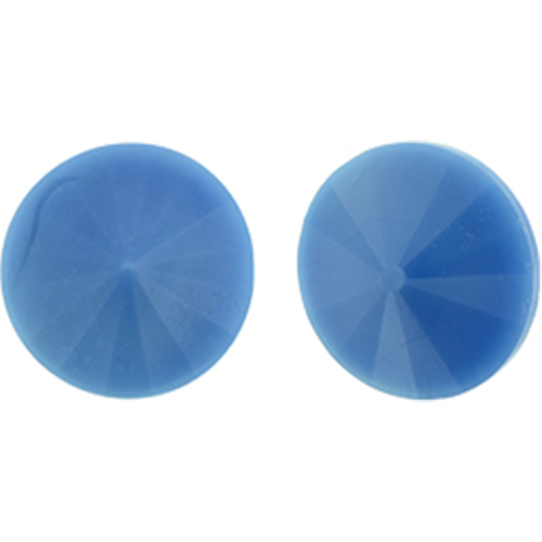 1x Matubo Rivoli 14mm Opaque Sky Blue Czech Glass Beads Beadacious