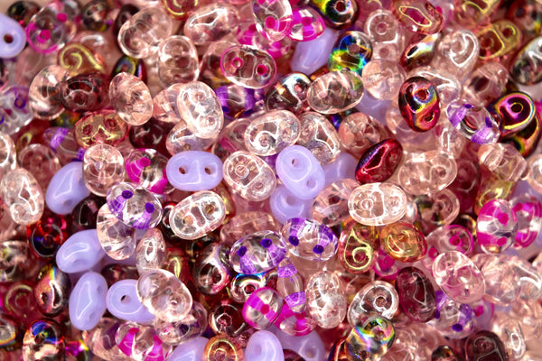 20g Matubo SuperDuo Czech Beads 2.5x5mm Purple Pink Mix Beadacious