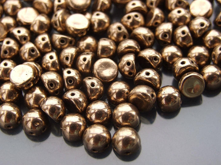 20x CzechMates Cabochon Czech Beads 7mm Bronze Beadacious