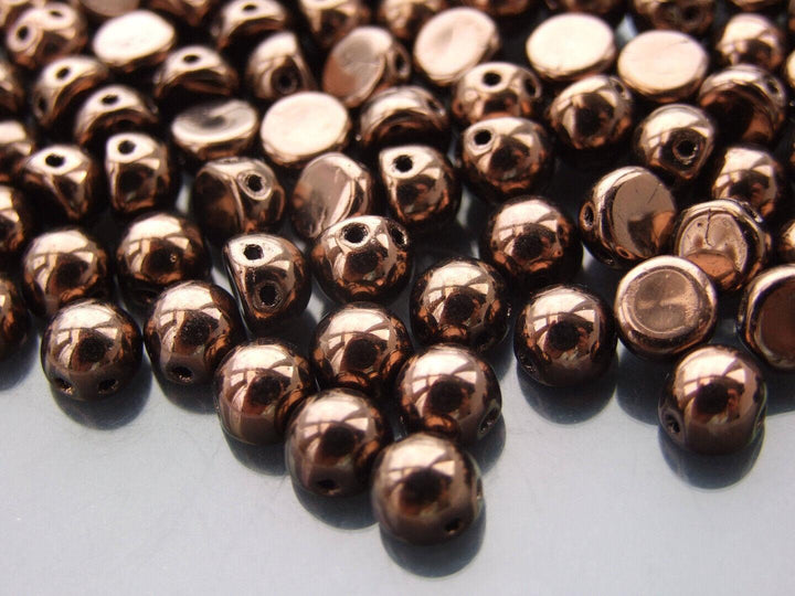 20x CzechMates Cabochon Czech Beads 7mm Dark Bronze Beadacious