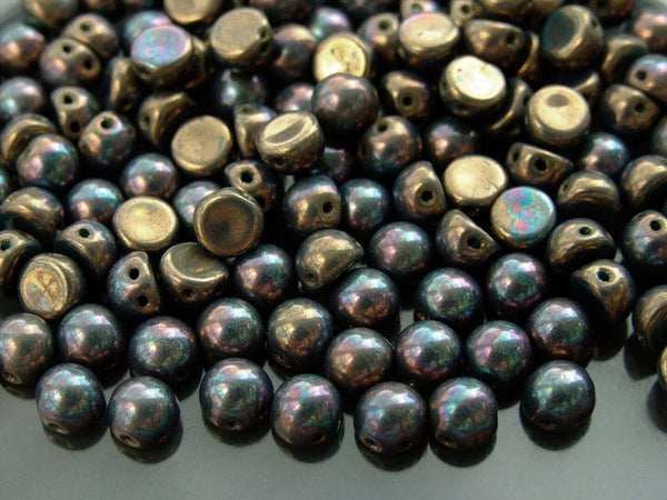 20x CzechMates Cabochon Czech Beads 7mm Oxidized Bronze Beadacious