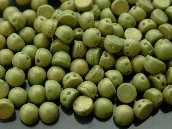 20x CzechMates Cabochon Czech Beads 7mm Pacifica Avocado Beadacious