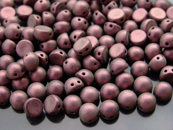 20x CzechMates Cabochon Czech Beads 7mm Polychrome Pink Olive Beadacious