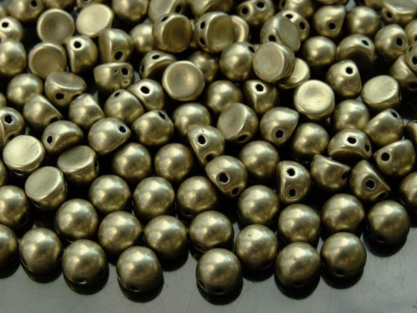 20x CzechMates Cabochon Czech Beads 7mm Sueded Gold Cloud Dream Beadacious