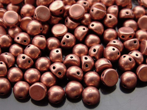 20x CzechMates Cabochon Czech Beads 7mm Sueded Gold Lantana Beadacious