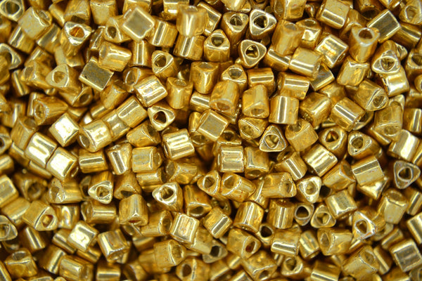 10g TOHO 8/0 Triangle Japanese Seed Beads 3mm 557 Galvanized Starlight