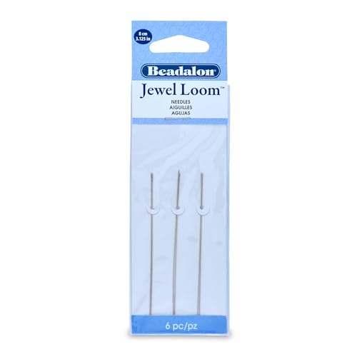 Beadalon Artistic Wire 701S-500 6-Piece Jewel Loom Needles Set, 3.125-Inch,Silver