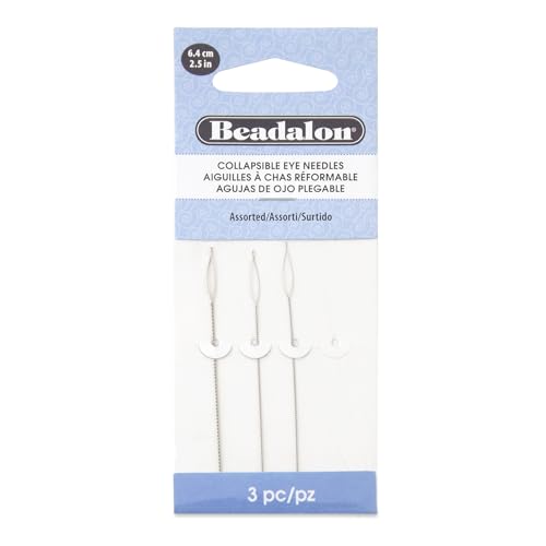 Beadalon Collapsible Eye Beading Needles 2.5inch Assorted