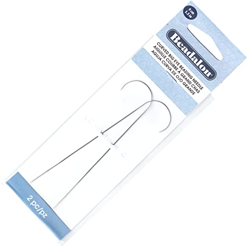 Beadalon Big Eye Curved Beading Needles 3.5inch Pack of 2