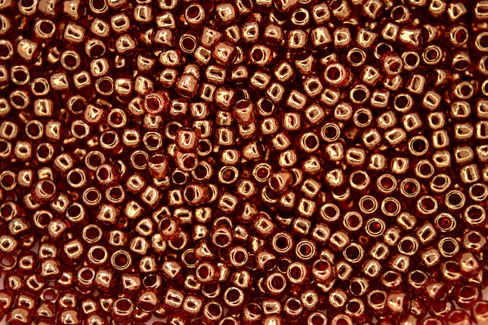 10g TOHO 8/0 Round Japanese Seed Beads 3mm 329 Gold Lustered African S ...