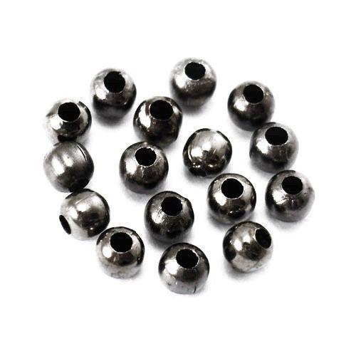 400x Iron 3mm Round Spacer Beads Gunmetal Beadacious