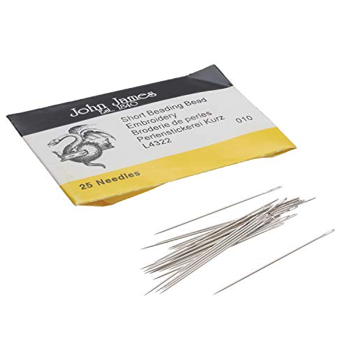 John James Short Beading NeedlesPack of 25  Size 10