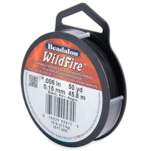 Beadalon Wildfire Black 0.006in/0.15mm 10lb/4.5kg 50yd/45m