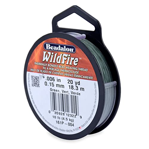 Beadalon Wildfire Green 0.006in/0.15mm 10lb/4.5kg 20yd/18m