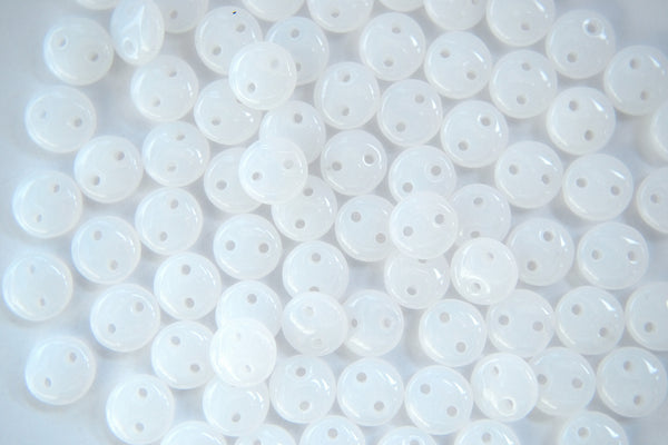 50x CzechMates Lentil Czech Beads 6mm Alabaster Beadacious