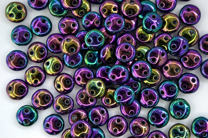 50x CzechMates Lentil Czech Beads 6mm Iris Purple Beadacious