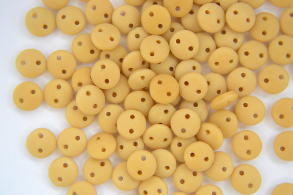 50x CzechMates Lentil Czech Beads 6mm Matte French Beige Beadacious