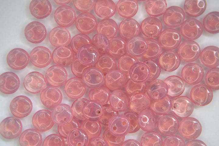 50x CzechMates Lentil Czech Beads 6mm Milky Pink Beadacious