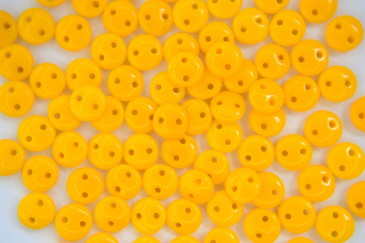 50x CzechMates Lentil Czech Beads 6mm Sunflower Yellow Beadacious