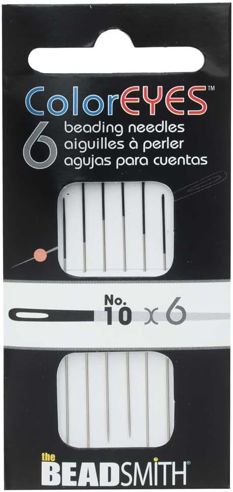 Beadsmith Coloureyes Beading Needles Pack of 6 Sizes 10