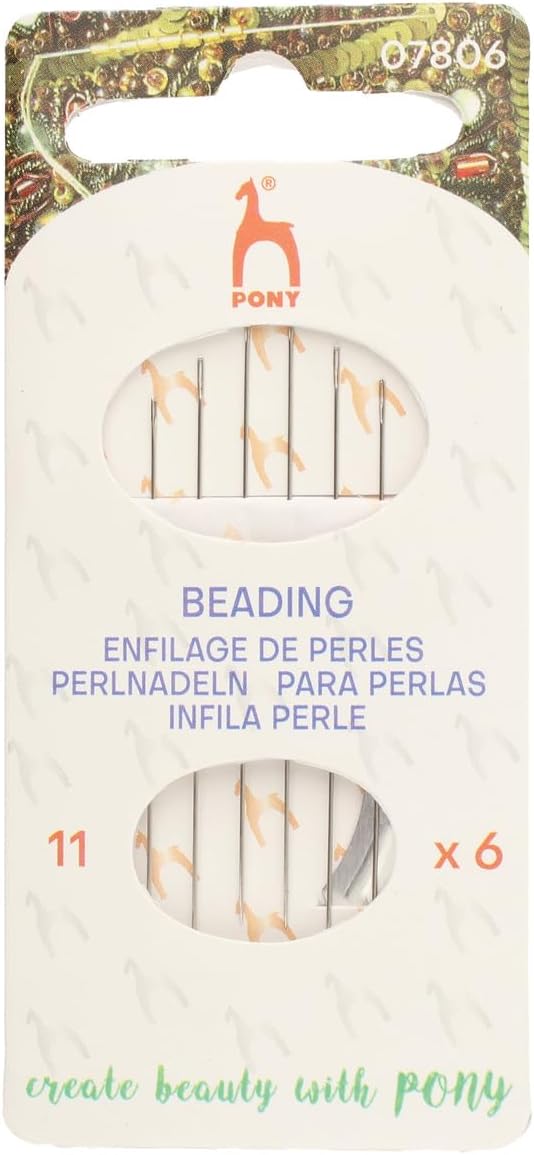 Pony Beading Needles Pack of 6 Sizes 11