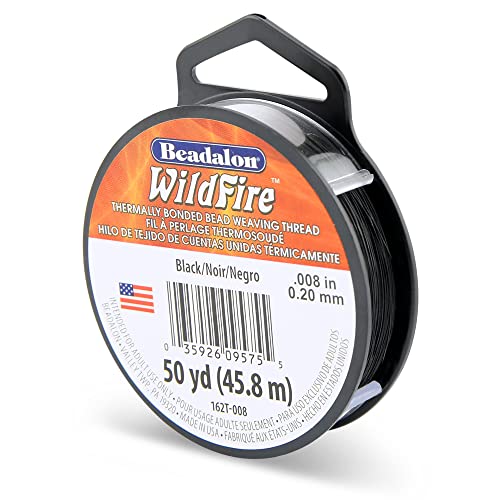 Beadalon Wildfire Black 0.008in/0.20mm 12lb/5.5 kg 50yd/45m