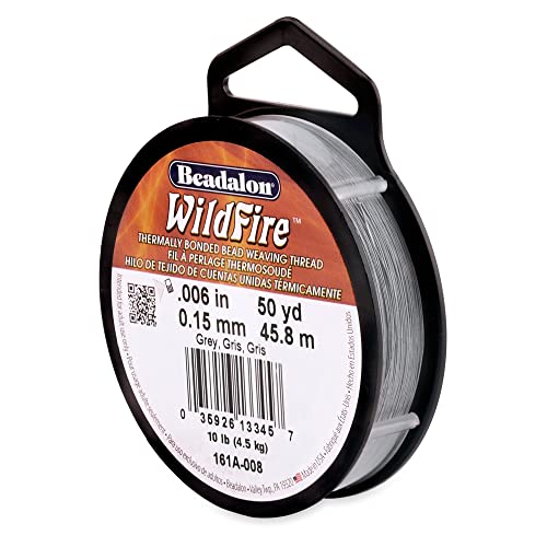 Beadalon Wildfire Grey 0.006in/0.15mm 10lb/4.5kg 50yd/45m