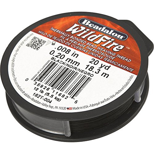 Beadalon Wildfire Black 0.008in/0.20mm 12lb/5.5kg 20yd/18m