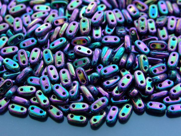 5g CzechMates Bar Czech Beads 3x6mm Iris Purple Beadacious