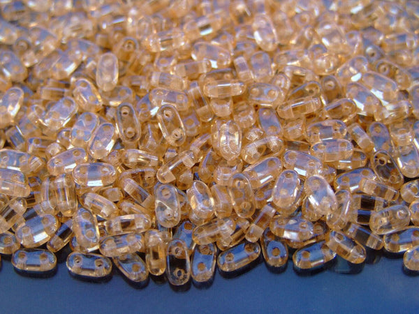 5g CzechMates Bar Czech Beads 3x6mm Luster Transparent Champagne Beadacious