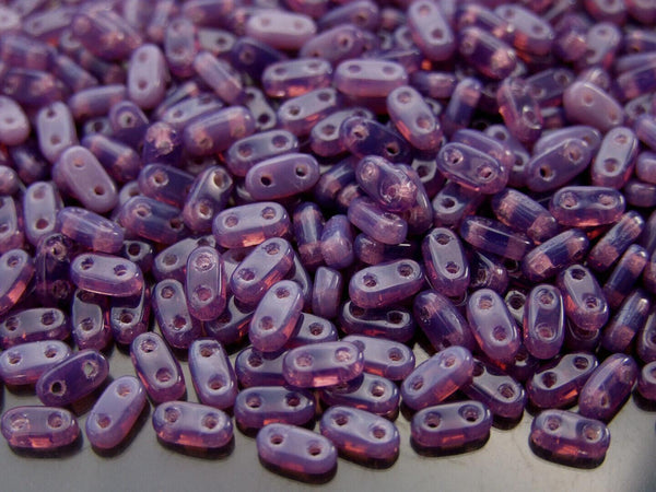 5g CzechMates Bar Czech Beads 3x6mm Milky Amethyst Beadacious