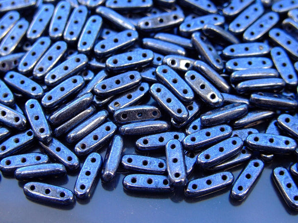 5g CzechMates Beam Czech Beads 3x10mm Hematite Beadacious