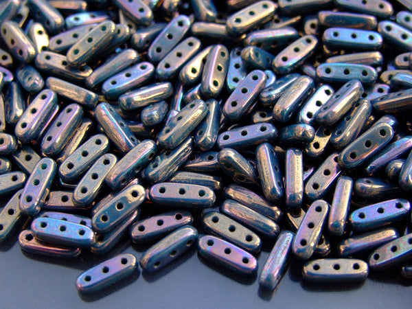 5g CzechMates Beam Czech Beads 3x10mm Oxidized Bronze Beadacious