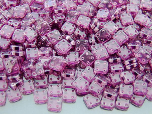 5g CzechMates QuadraTile Czech Beads 6mm Amethyst Beadacious