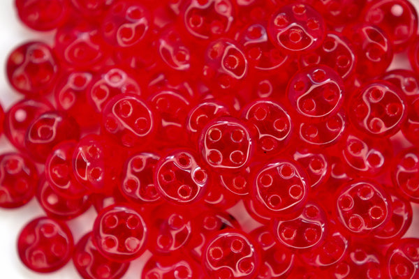 5g CzechMates Quadralentil Czech Beads 6mm Siam Ruby Beadacious