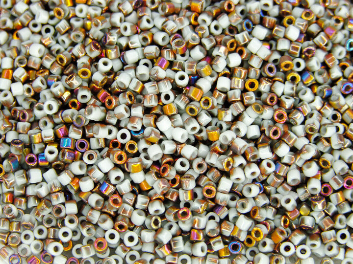 5g MATUBO 10/0 Best Quality Czech Cylinder Seed Beads Chalk White Sliperit Beadacious